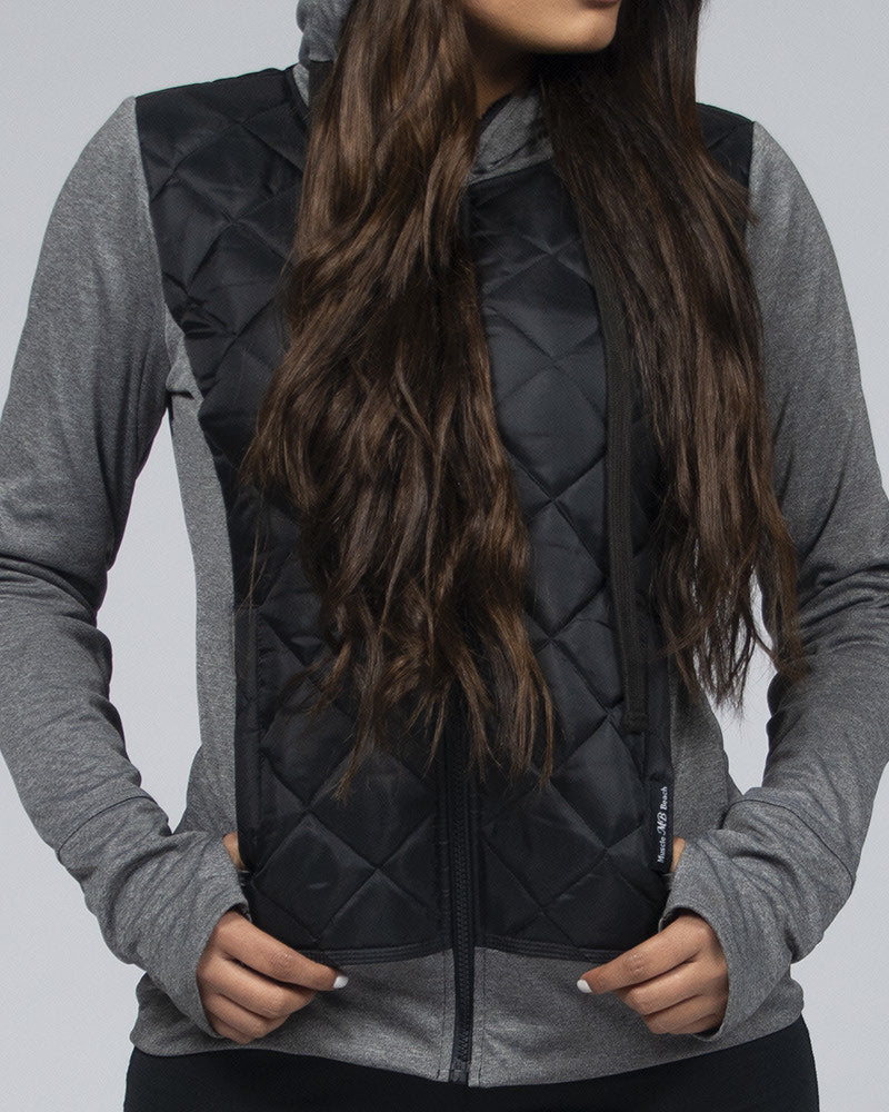 MB Quilted Fitted Zip Jacket